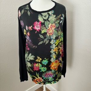 Johnny Was Silk and Cashmere lightweight long sleeve sweater Size Small